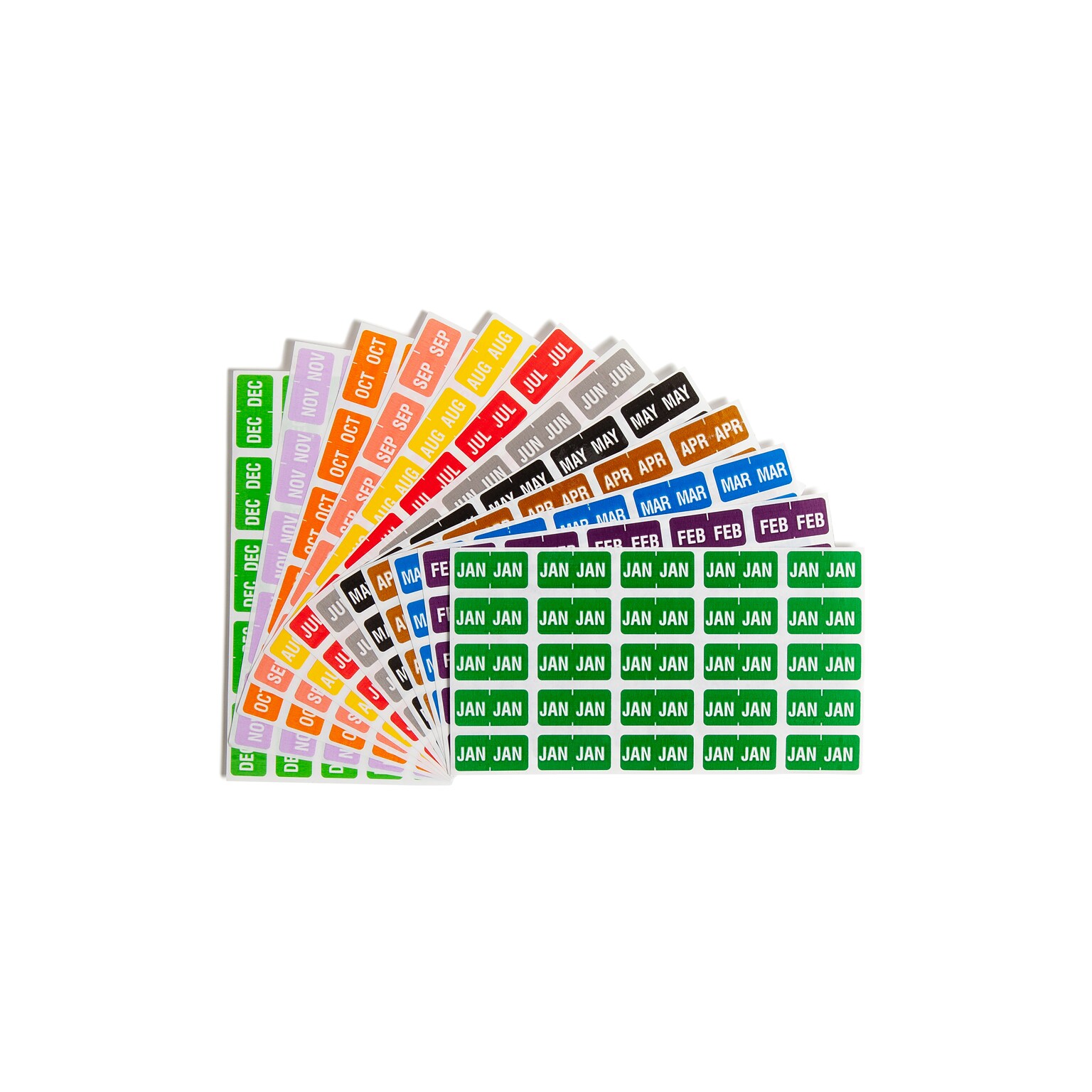 Smead ETS File Folder Label, Jan-Dec, Assorted Colors, 3000 Labels/Pack (67450)