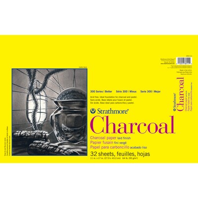 Strathmore 300 Series 11 x 17 Charcoal Sketch Pad, 32 Sheets/Pad, 2/Bundle (STTP3301111-2)