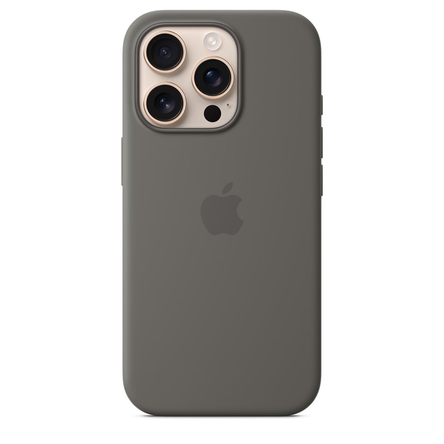 Apple MagSafe Silicone Phone Case For iPhone 16 Pro, Stone Gray (MYYL3ZM/A)