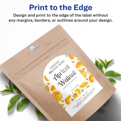 Avery Laser/Inkjet Decorative Edge Multipurpose Labels, 3.5"  x 4.75", Glossy White, 100/Pack (94600)