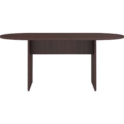 Lorell Essentials 72 W Oval Conference Table Walnut (LLR18230)