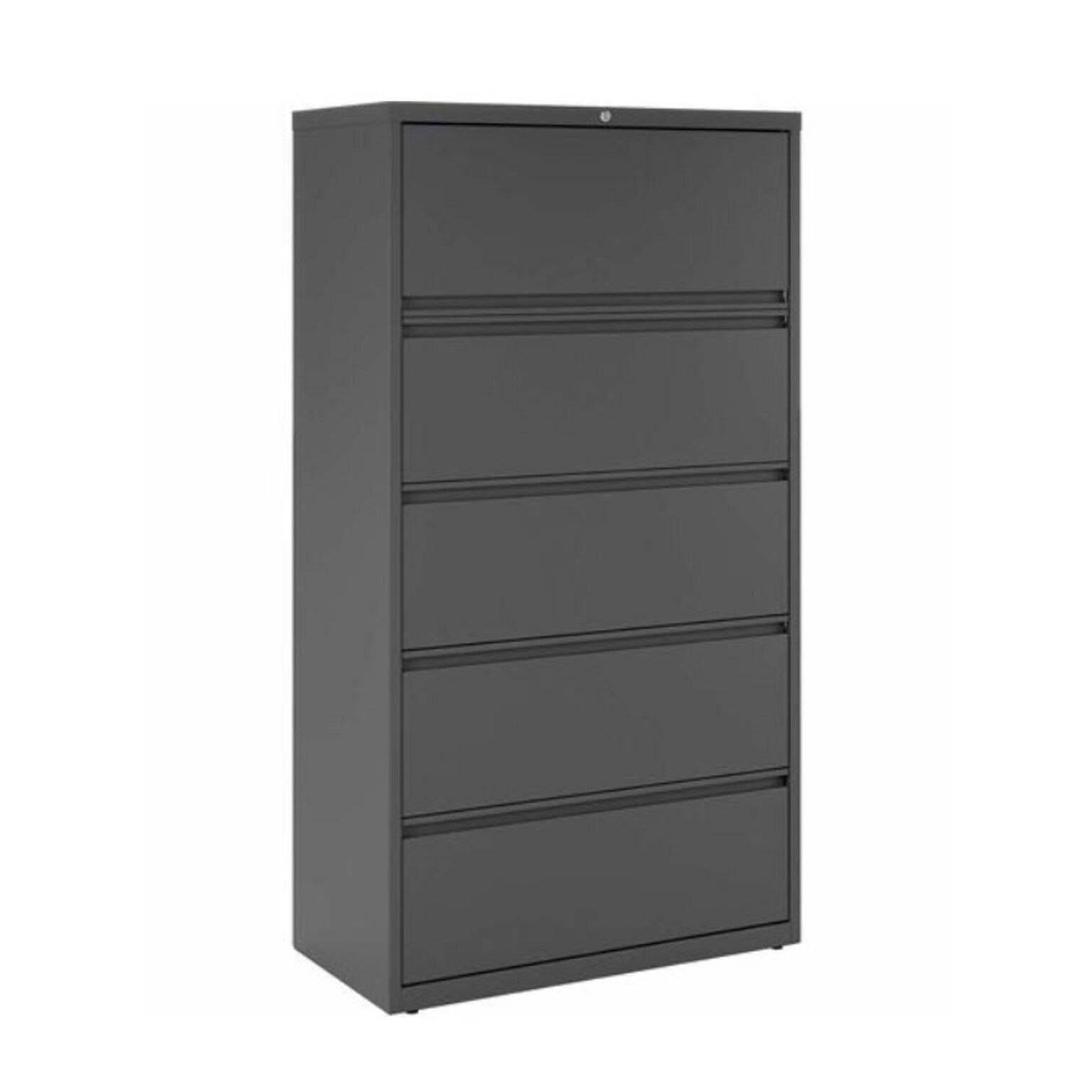 Quill Brand® 5-Drawer Lateral File Cabinet, Locking, Letter/Legal, Charcoal, 36W (26827D)