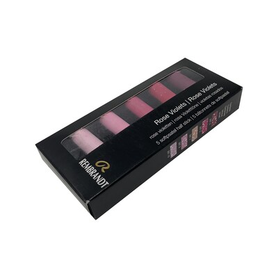 Rembrandt Soft Pastels Micro Sets, Rose Violets, 5/Set, 3 Sets/Bundle (RBX31820505-3)
