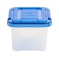 Iris WeatherPro 6.5 qt. Latch Lid Storage Bin, Clear/Blue (500198)