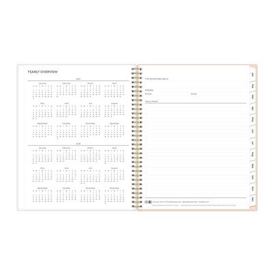 2027 Blue Sky Natalya 8.5" x 11" Calendar Year Weekly & Monthly Planner, Plastic Cover (148764-27)