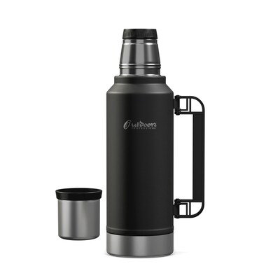 Outdoors Professional Stainless Steel Vacuum Insulated Termo Classic Water Bottle, 33 oz., Black (OUTD9355)