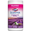 Clorox Scentiva Disinfecting Wipes, Floral, 70/Canister (31629)