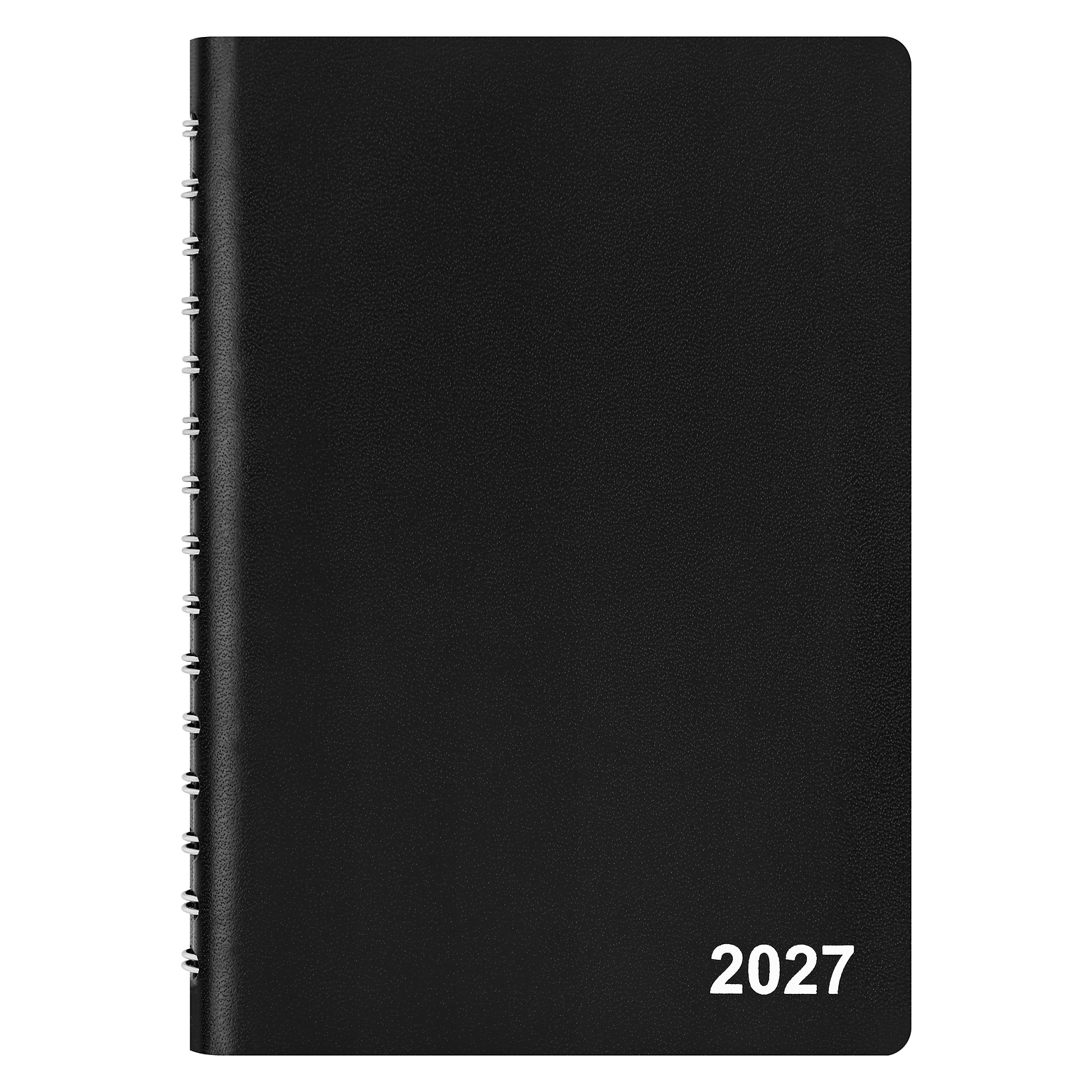 2027 Staples 5 x 8 Daily Planner, Faux Leather Cover, Black (ST63592-27)