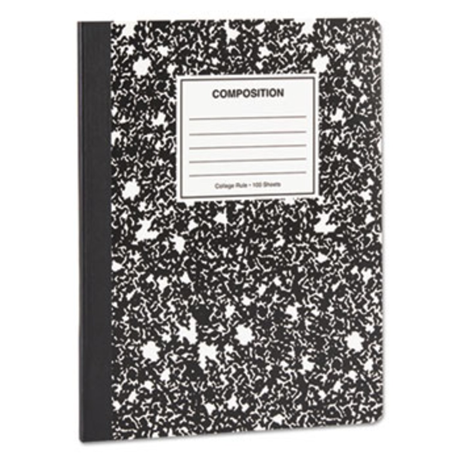 Bazic Composition Notebooks, 7.5 x 9.75, College Ruled, 100 Sheets, Black (SSS11445CM)
