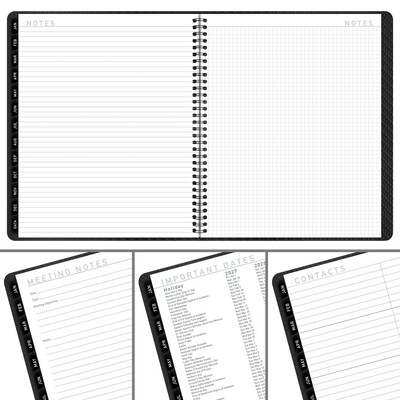 2027 AT-A-GLANCE Contemporary 9" x 11" Monthly Planner, Faux Leather Cover, Charcoal (70-260X-45-27)