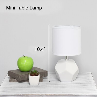 Simple Designs 10.24" LED Table Lamp, White (LT2065-WHT-LB)