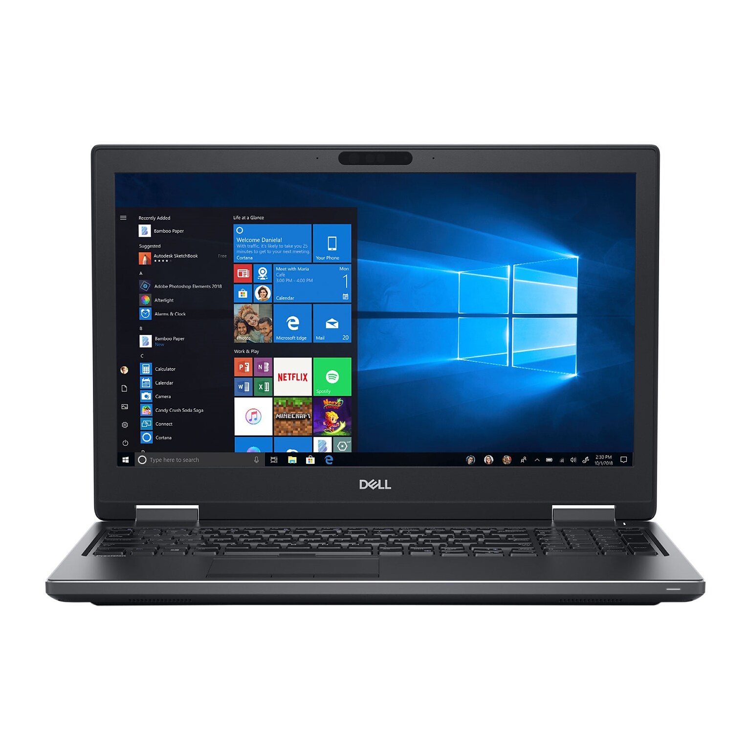 Dell Precision 7530 15.6 Refurbished Laptop, Intel Core i7-8850H, 2.6GHz, 64GB RAM, 2TB SSD, Windows 11 Pro (J5-P7530A12)