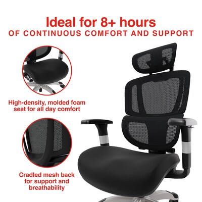 Staples Hyken Pro Ergonomic Mesh Swivel Task Chair, Black (ST63228)