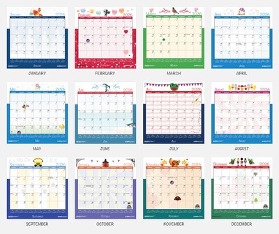 2026 House of Doolittle Seasonal Holidays 12 x 12 Monthly Wall Calendar (338-26)
