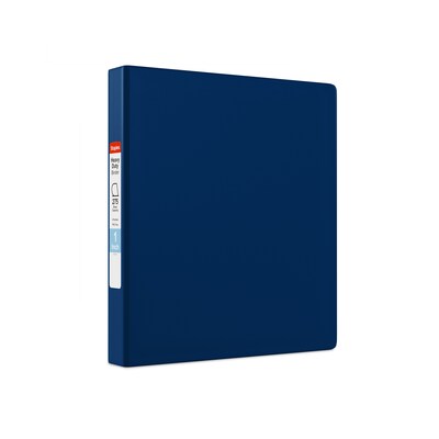 Staples Heavy Duty 1 3-Ring Non-View Binder, D-Ring, Blue (ST56272-CC)