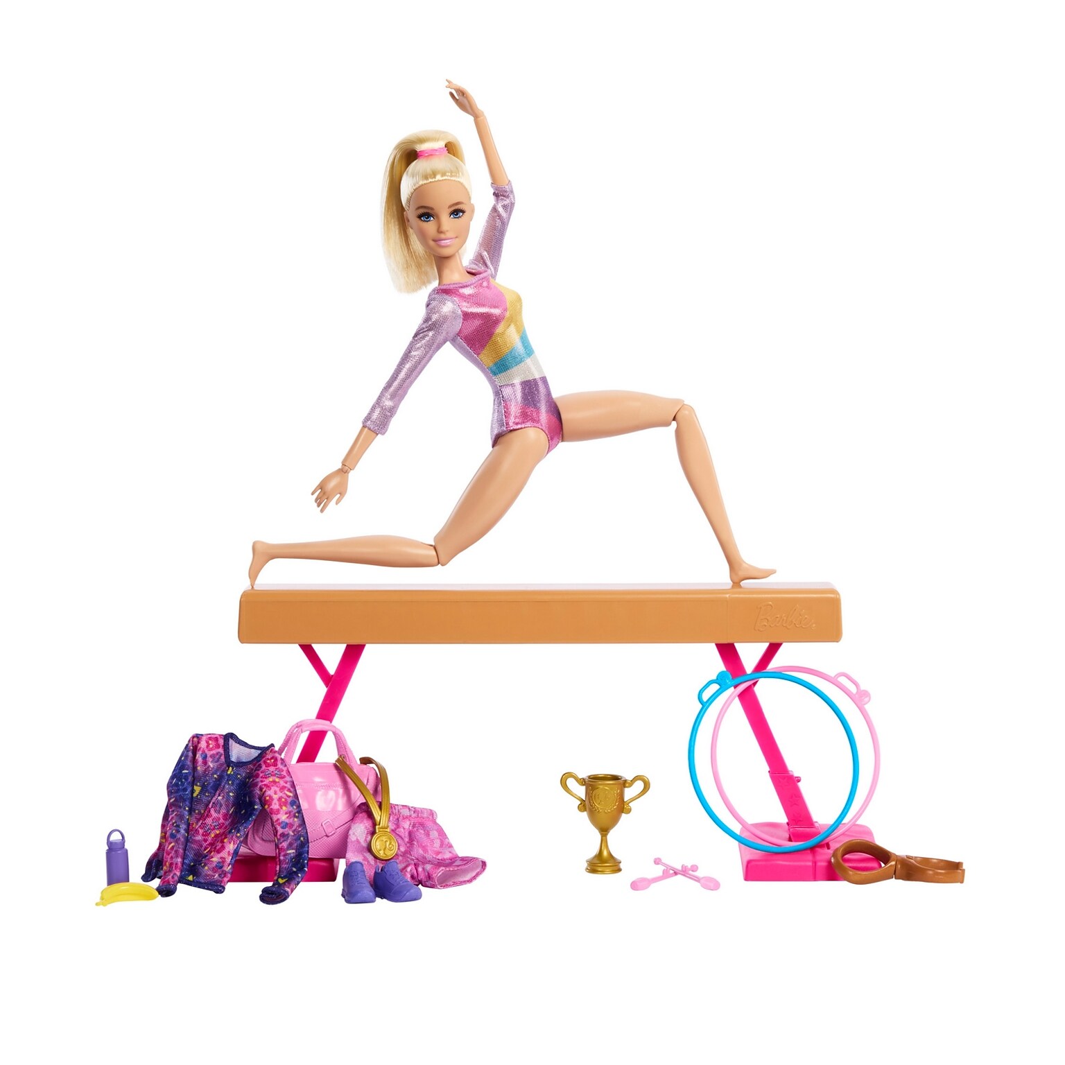 Mattel Barbie Gymnastics Playset, Multicolored (HRG52)