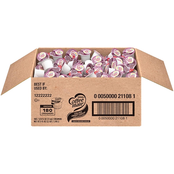 Coffee mate Italian Sweet Creme Liquid Creamer, 0.38 fl. oz., 180