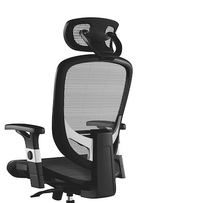 Techni Mobili Deluxe High Back Ergonomic Mesh Executive Office Chair with Neck  Support, Black 