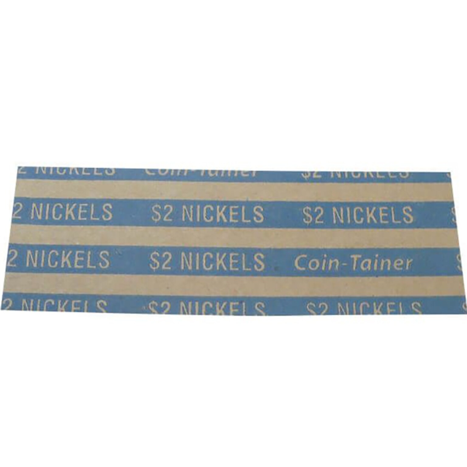 CONTROLTEK $2 Nickel Coin Wrapper, Kraft/Blue, 1000/Box (560043)