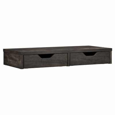 Bush Furniture Universal 2-Compartment Stackable, Wood Storage Drawers, Dark Gray Hickory (KWS127GH-03)