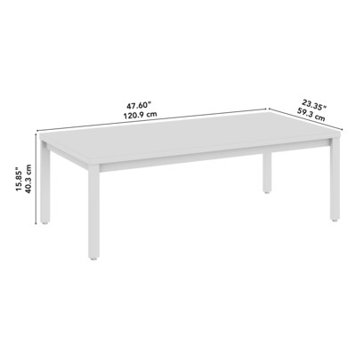 Bush Business Furniture Arrive 48"W x 23"D Coffee Table, Natural Elm (AVT148NE)
