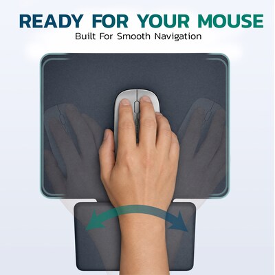 Purely MP78 Mouse Pad with Ergonomic Magnetic Wrist Rest, Black (PCCMP78BK)