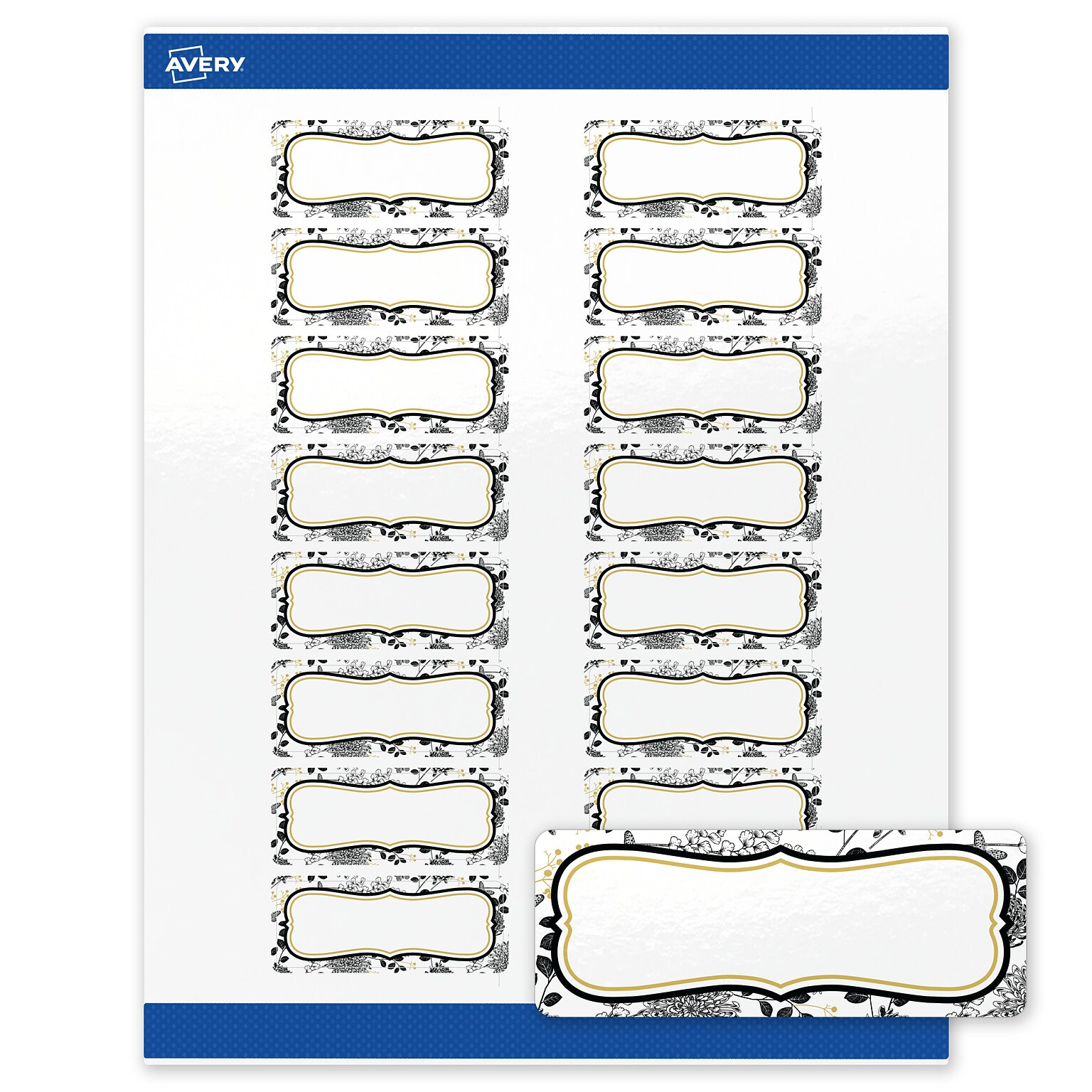 Avery Rectangle Laser/Inkjet Multipurpose Labels, 1 x 2-5/8, White, 160/Pack (19479371034)