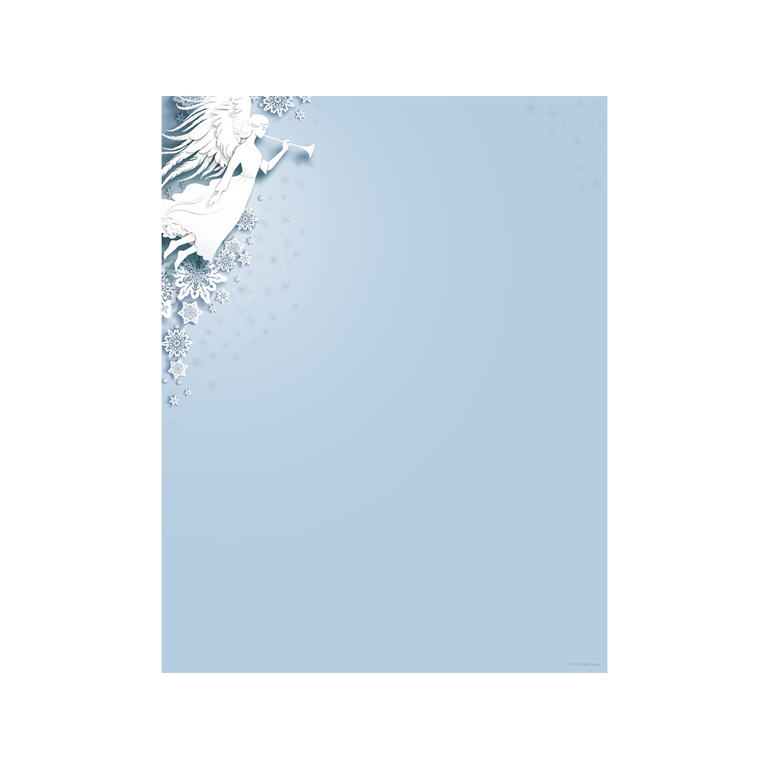 Great Papers Winter Snow Angel Holiday Letterhead, Multicolor, 50/Pack (2023040)