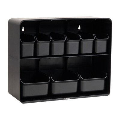 Mind Reader Plastic Organizer, Black (SNACKSHELF-BLK)