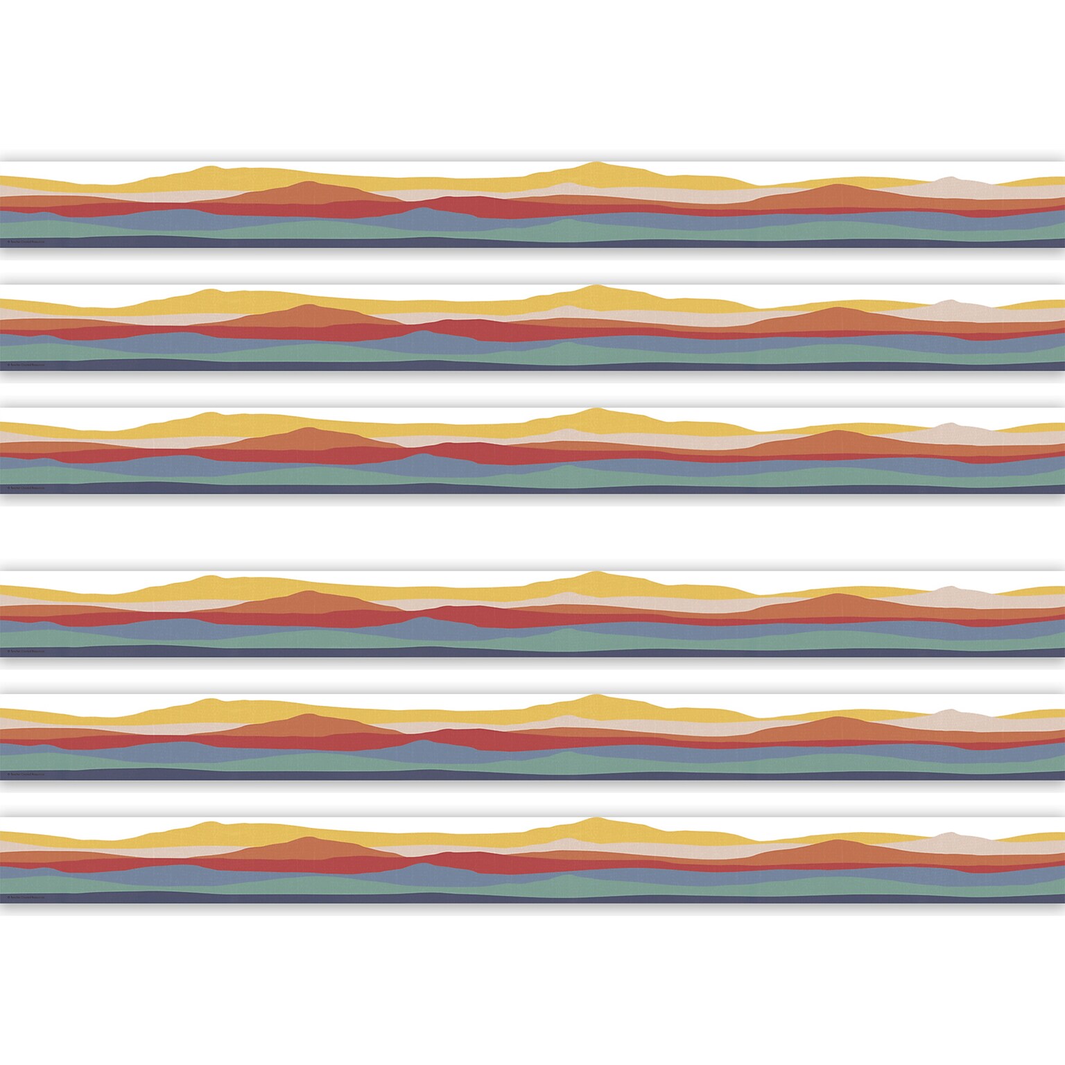 Teacher Created Resources Moving Mountains Die-Cut Border Trim, 2.75 x 35, 24/Pack, 6 Packs/Bundle (TCR9230-6)