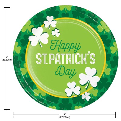 Say Hooray! Irish Wishes St. Patrick’s Day Paper Plates and Napkins Set, 48/Pack (DTC9625E2G)