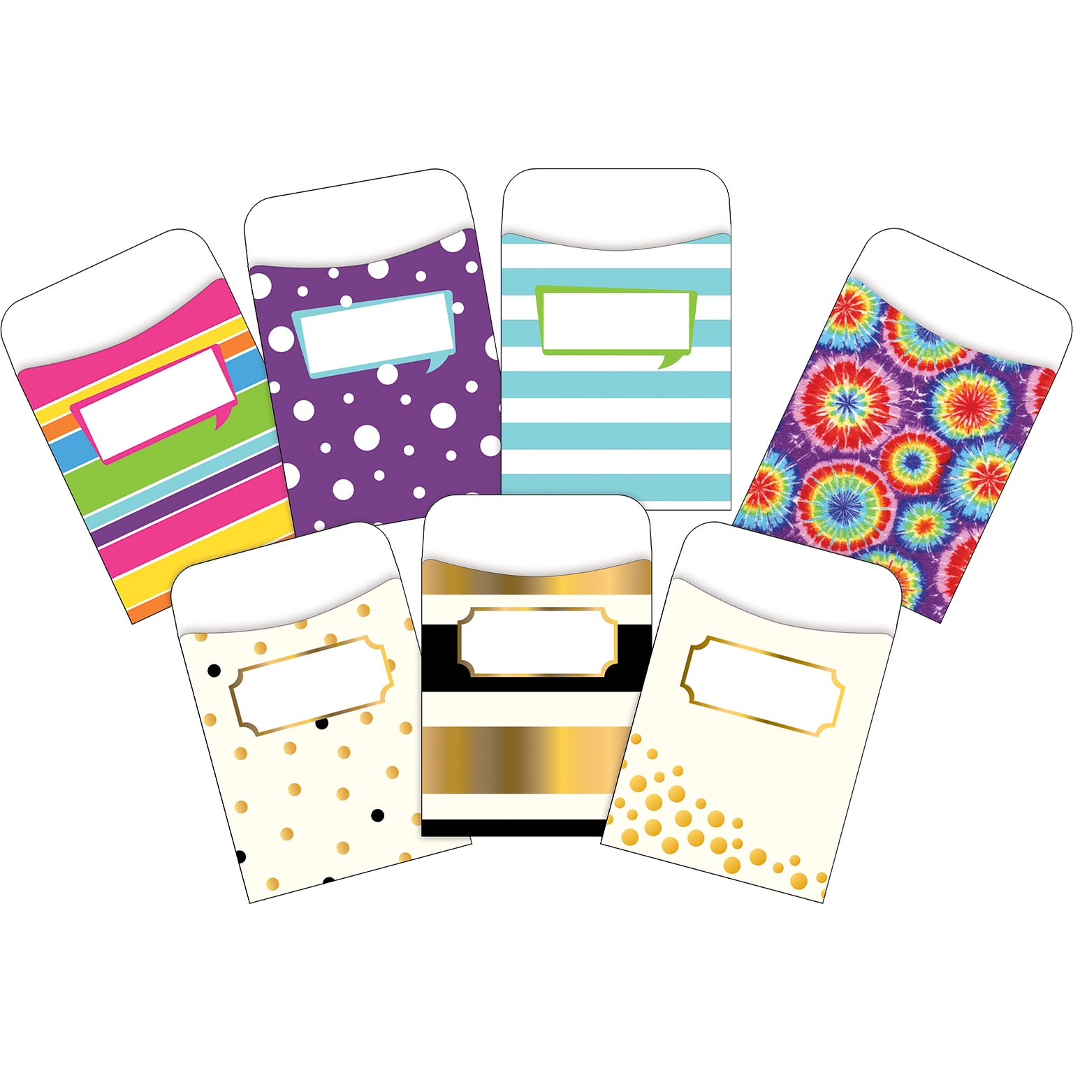 Barker Creek In the Groove Library Pockets, 5.125 x 3.5, 90/Set (4077)