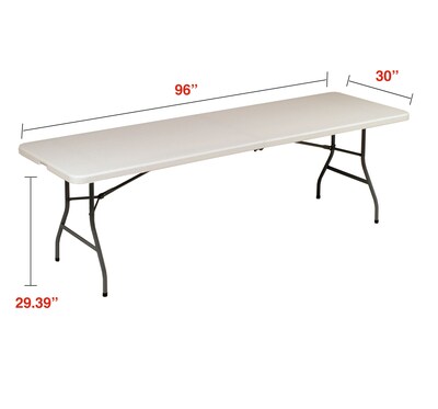 Quill Brand® Folding Table, 96"L x 30"W, Platinum (79158)