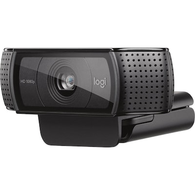 Logitech C920 HD Pro 1080p WebCam, Tripod Mount, Black (960-000998)