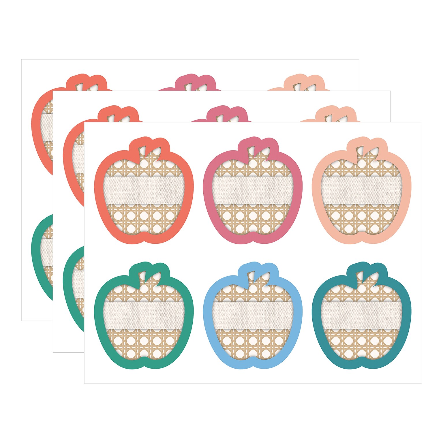 Carson Dellosa Education True to You Boho Apples Cut-Outs, 36/Pack, 3 Packs/Bundle (CD-120653-3)