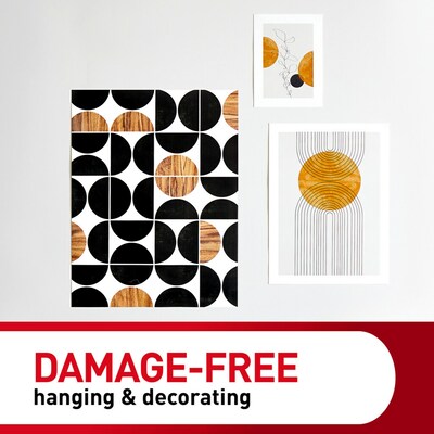 Command Small Poster Strips, White, 4 Strips/Pack, 100 Sets/Pack (17024CABPK)