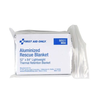 First Aid Only SmartCompliance Aluminized Rescue Blanket, 52 x 84 (91354)