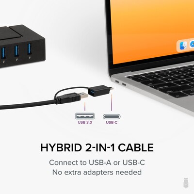 Plugable 7-Port USB-C Charging Hub, Black (USBC-HUB7BC)