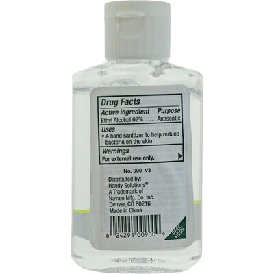 Handy Solutions Instant Hand Sanitizer, 2 oz Trial Size Bottle, 15 Bottles/Dispensit Box, 12 Dispensit Boxes/Carton