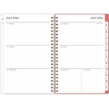 2024-2025 Blue Sky Cali Pink 5 x 8 Academic Weekly & Monthly Planner, Plastic Cover, Pink/White (1
