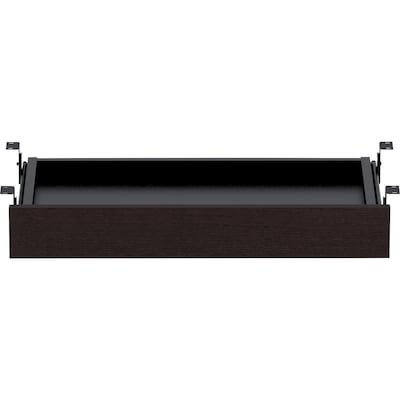 Lorell Essentials Universal Center Drawer, Stationary, 5.1"H x 16.7"W x 28.4"D, Espresso (LLR18224)