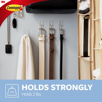 Command Clear Medium Wire Hook Value Pack, 6 Command Hooks, 8 Command Strips (17065CLR-6ES)