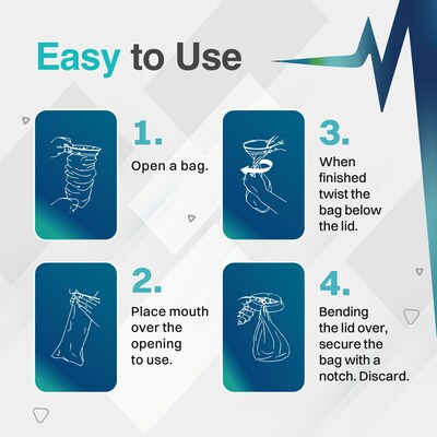 FifthPulse Emesis Bags - Disposable Medical Grade, Leak Resistant, Portable (1000ml), Lavender, 20 Pack (FMN100648)