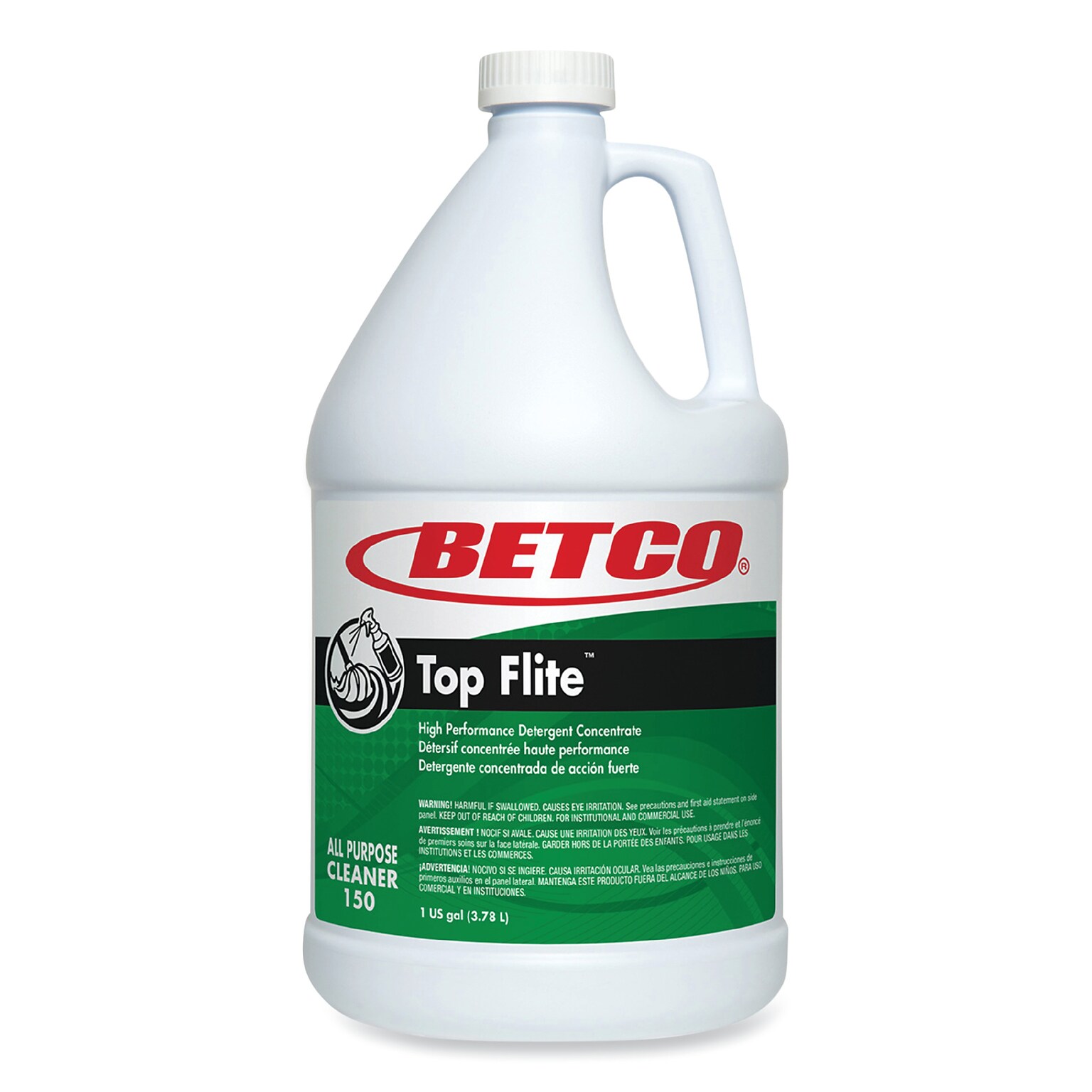 Betco Top Flite All-Purpose Cleaner, Mint Scent, 1 Gal. Bottle, 4/Carton (BET1500400)