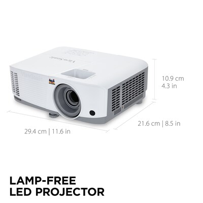 ViewSonic HDMI/USB/Composite Video/Component Video/S-Video DLP High Brightness Projector, White (PA504W)