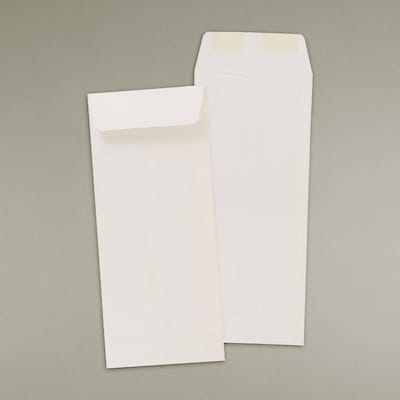 JAM Paper Open End #10 Currency Envelope, 4 1/8" x 9 1/2", White, 500/Pack (49856H)