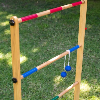YardGames Wooden Double Ladder Toss Set Yard Game, Assorted Colors (LADDER-07)