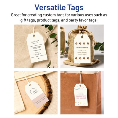 Avery 2" x 3-1/2"  Blank Price & Merchandise Tags, Ivory, 200/Carton (95321-MIT25)
