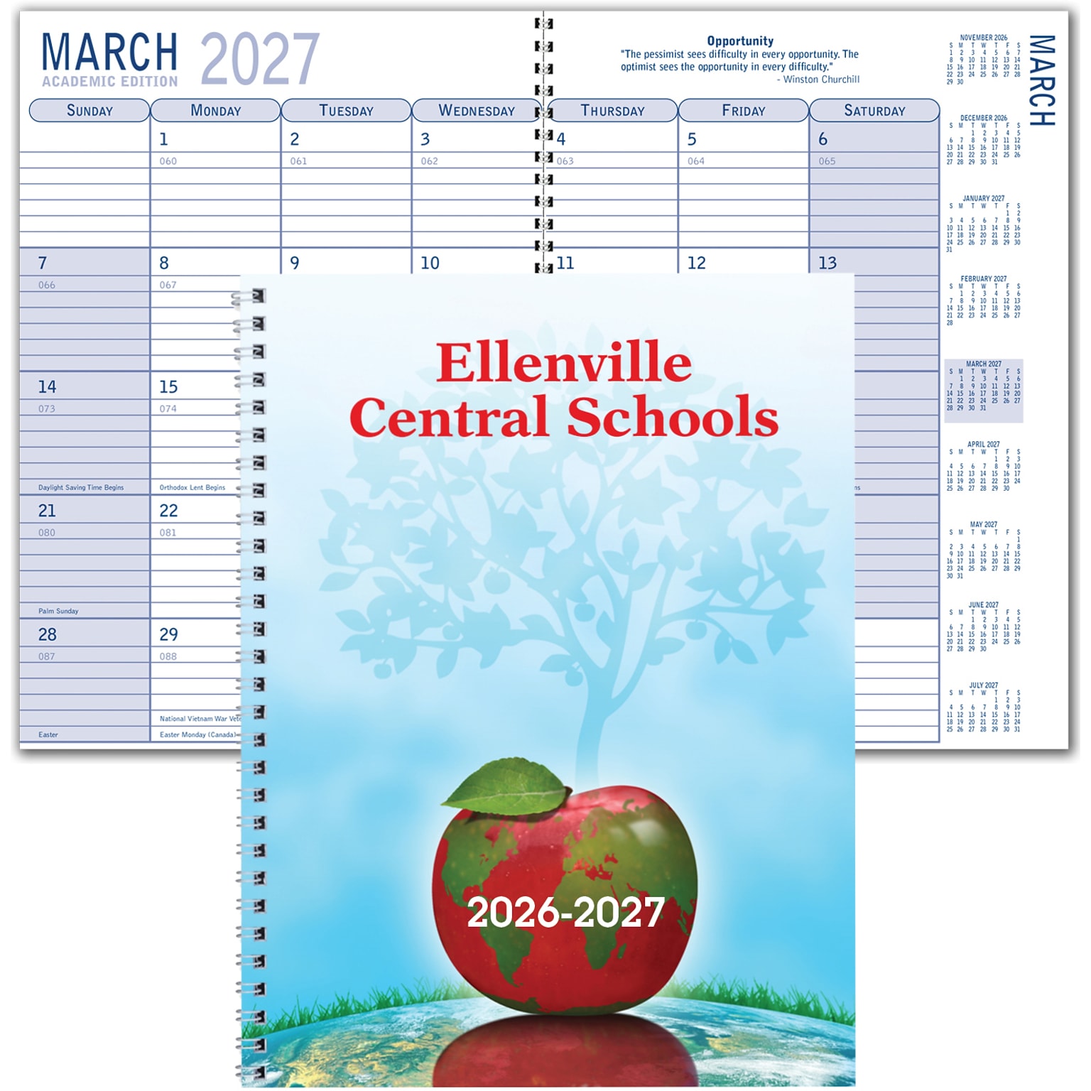 Custom Full Color Spiral Academic Planner