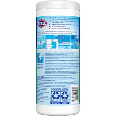 Clorox Disinfecting Wipes, Fresh Scent, 35 Wipes/Container, 12/Carton (01593)